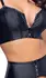 Cottelli PARTY Matte Black Lingerie Set with Rhinestone Zips, Size L