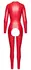 Noir Handmade Red Powerwetlook Jumpsuit L - Crotchless, Long Sleeve
