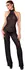 Noir Handmade L Sparkling Cold Shoulder Black Jumpsuit Stand Collar