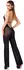 Noir Handmade L Sparkling Cold Shoulder Black Jumpsuit Stand Collar