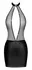 Noir Handmade Mini Dress Sparkle S Black Powerwetlook & Mesh