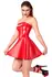 Noir Handmade Powerwetlook Red Mini Dress Strapless M