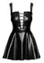 Noir Handmade Powerwetlook Dress XL with Adjustable Front Lacing