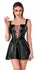 Noir Handmade Powerwetlook Dress Lacing Black Mini Dress Size L