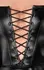 Noir Handmade Powerwetlook Mini Dress S with Adjustable Front Lacing