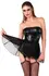 Noir Handmade Powerwetlook Mini Dress with Suspender Accents, Size S
