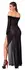 Noir Handmade Long Transparent Black Dress XL - Sparkling Elegance