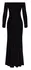 Noir Handmade Long Black Sparkling Transparent Dress M Ankle-Length