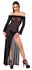 Noir Handmade Long Sparkling Mesh Dress Black Size S