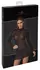 Noir Handmade Mini Dress XL with Flared Sleeves and Sparkling Details