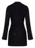 Noir Handmade Mini Dress XL with Flared Sleeves and Sparkling Details