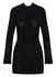Noir Handmade Mini Dress S - Shimmering Black, Trumpet Sleeves