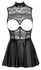Cottelli PARTY Open Cup Mini Dress Black Lace & Matte Look M