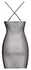 Cottelli PARTY Mini Dress S/M - Black Mesh with Colorful Rhinestones