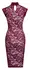 Cottelli Lingerie Lace Dress Bordeaux Red M - Elegant Sleeveless Design