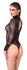 Noir Handmade Body Collar XL - Black Floral Lace Bodysuit with Stand-Up Collar