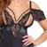 Cottelli Lingerie Basque Pearls L - Satin Lace Set with Detachable Pearls