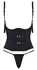 Cottelli PARTY Black Open Cup Corset L with Adjustable Buckle Straps