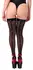 Noir Handmade Powerwetlook Knee-highs M Black with Gem Details
