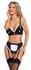 Cottelli COSTUMES Maid Set S - Black & White Bustier with Suspender Briefs