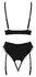 Cottelli COSTUMES Maid Set S - Black & White Bustier with Suspender Briefs