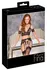 Abierta Fina Suspender Set S Black Lace with Gold Chains & Accessories