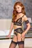 Abierta Fina Suspender Set S Black Lace with Gold Chains & Accessories