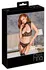 Abierta Fina Set S - Black Lace Open Cup & Suspender Briefs with Chains