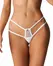 Obsessive Arrowel White Lace Panties with Geometric Strap Design S/M