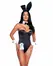 Playboy Classic Bunny Costume Set Black - Elegant Bodysuit & Accessories 2XL