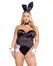 Playboy Classic Bunny Costume Set Black - Elegant Bodysuit & Accessories 2XL
