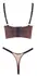 Abierta Fina Bronze Longline Shelf Bra & Crotchless Thong Set S
