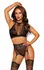 Leg Avenue Bodysuit Halterneck Lace & Garters Black Elegant Set