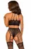 Leg Avenue Bodysuit Halterneck Lace & Garters Black Elegant Set