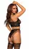 Leg Avenue Bodysuit Halterneck Lace & Garters Black Elegant Set