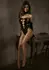 Leg Avenue Black Asymmetric Bodysuit with Open Back - Elegant Design One Size