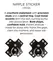 Bad Kitty Black X-Shape Adhesive Nipple Covers with Studs 7x7cm