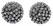 Bad Kitty Black Spike Pasties Reusable 7 cm Pair