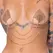 Cottelli Accessoires Gold Square Nipple Stickers with Chains 6.5x6.5cm