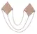 Cottelli Accessoires Gold Square Nipple Stickers with Chains 6.5x6.5cm