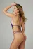 Renee Lace Thong Bodysuit Purple - Elegant Open Design, Rhinestone Detail S/M