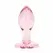 Anal Collection Glass Plug Small Pink 7cm Heart-Shaped Base