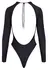 Cottelli PARTY Body Glitter XL - Silver Accent, Long Sleeve, Thong Style