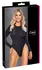 Cottelli PARTY Silver Glitter Long-Sleeve Bodysuit L, High-Leg Cut