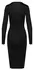 Cottelli PARTY Zip Front Dress Black XL - Elegant Stretch Knee-Length