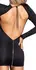 Cottelli PARTY Black Backless Mini Dress with Gold Zip, Size S