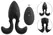 ANOS RC Vibrating Plug Flexible Arms 10 Modes Silicone Black 10.2cm