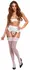 Cottelli LEGWARE White Stockings with Wide Lace Top, Size L, 20 Denier