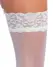 Cottelli LEGWARE White Stockings with Wide Lace Top, Size L, 20 Denier