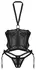 Obsessive Alliane Black Open Cup Basque Set 2XL/3XL Adjustable Fit